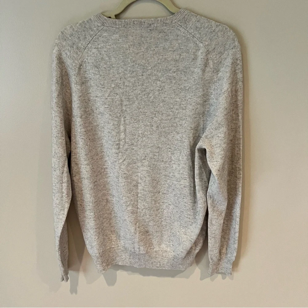 J. Crew Lightweight V-Neck Gray Sweater | L